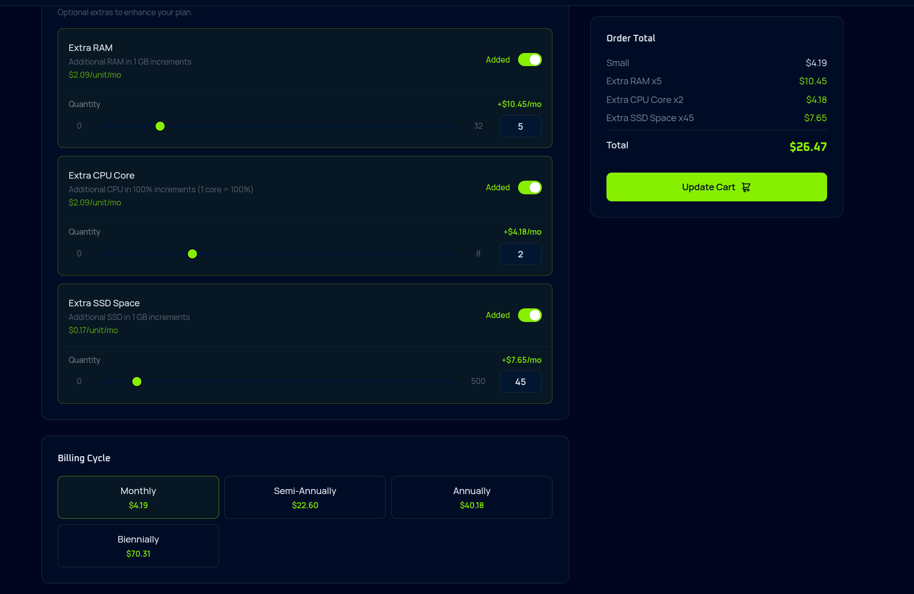 Product configuration
